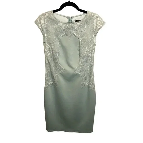 Tadashi Shoji | Dresses | Tadashi Shoji Mint Green Lace Detail Cocktail  Dress | Poshmark